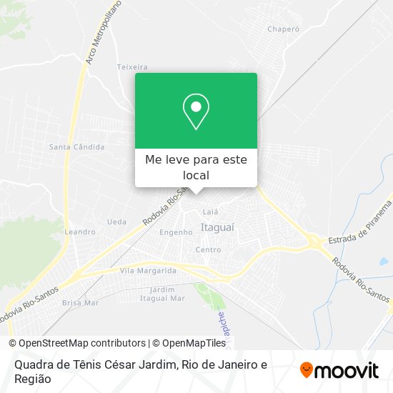 Quadra de Tênis César Jardim mapa