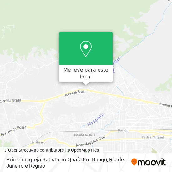 Primeira Igreja Batista no Quafa Em Bangu mapa