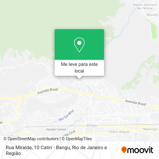 Rua Miralde, 10 Catiri - Bangu mapa