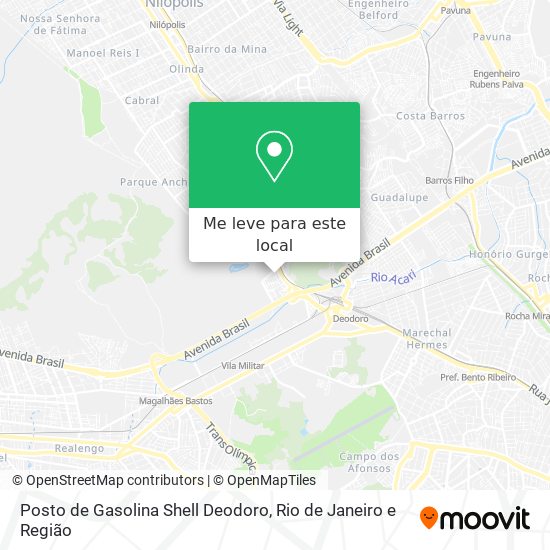 Posto de Gasolina Shell Deodoro mapa