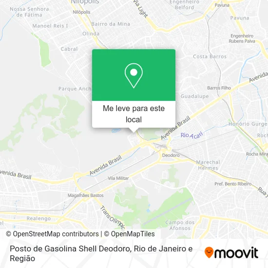 Posto de Gasolina Shell Deodoro mapa