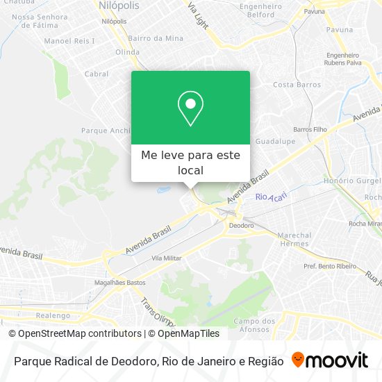 Parque Radical de Deodoro mapa