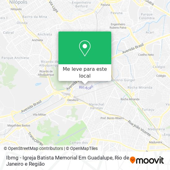 Ibmg - Igreja Batista Memorial Em Guadalupe mapa