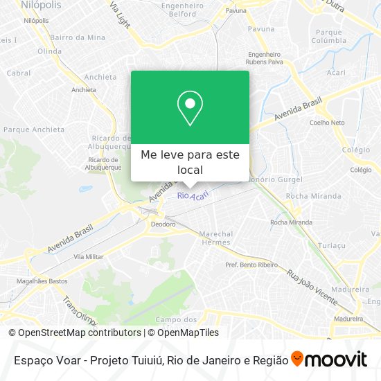 Espaço Voar - Projeto Tuiuiú mapa