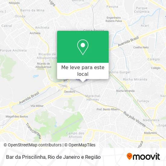 Bar da Priscilinha mapa