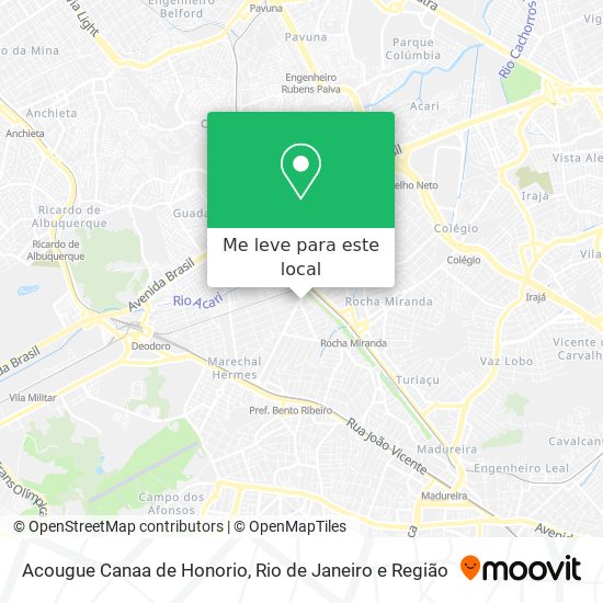 Acougue Canaa de Honorio mapa