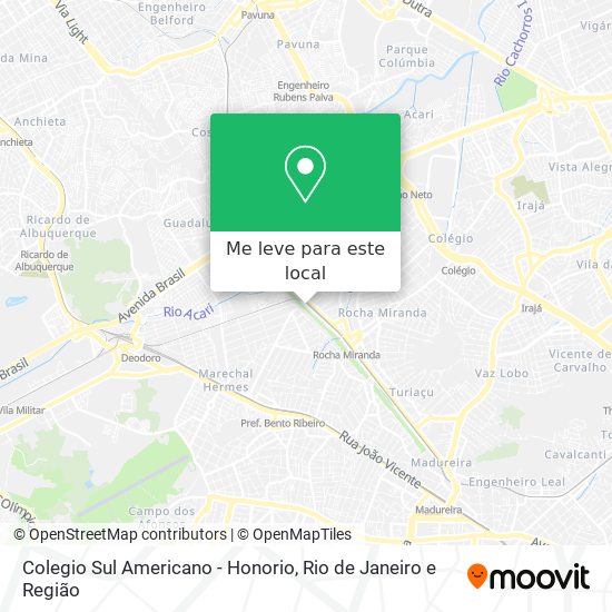 Colegio Sul Americano - Honorio mapa