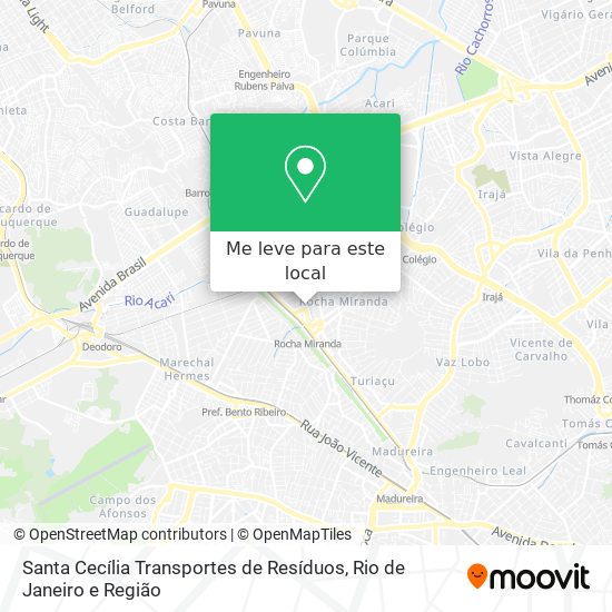 Santa Cecília Transportes de Resíduos mapa