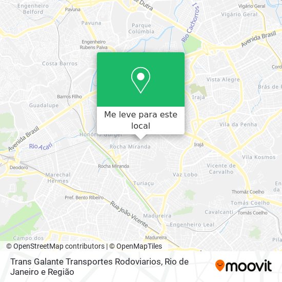 Trans Galante Transportes Rodoviarios mapa
