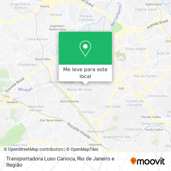 Transportadora Luso Carioca mapa