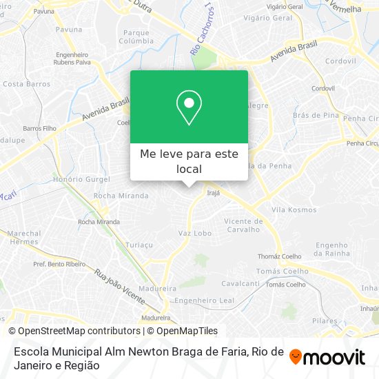 Escola Municipal Alm Newton Braga de Faria mapa