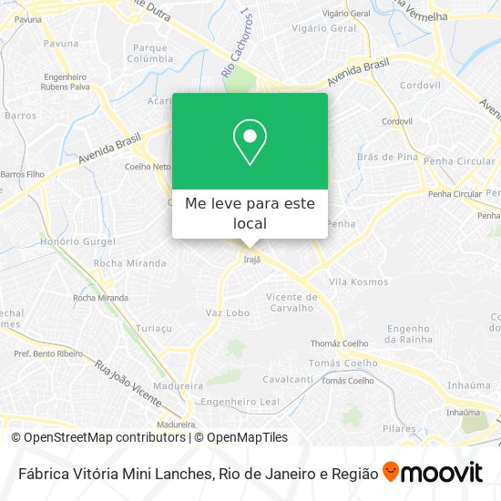 Fábrica Vitória Mini Lanches mapa