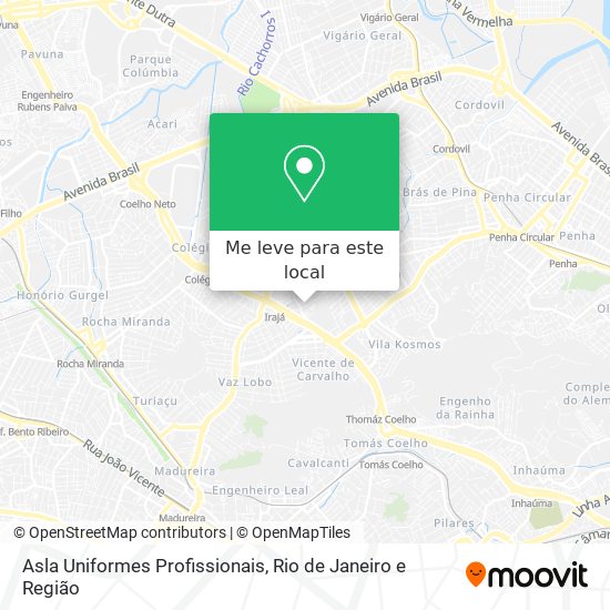 Asla Uniformes Profissionais mapa