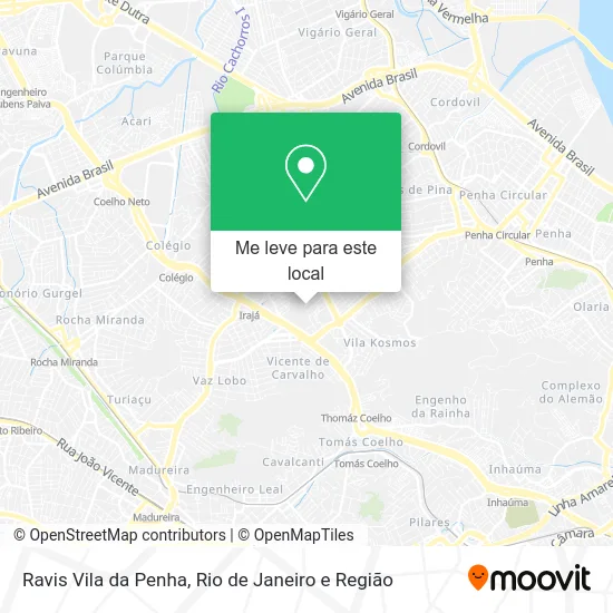 Ravis Vila da Penha mapa