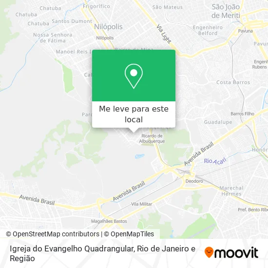 Igreja do Evangelho Quadrangular mapa