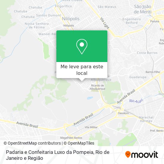 Padaria e Confeitaria Luxo da Pompeia mapa