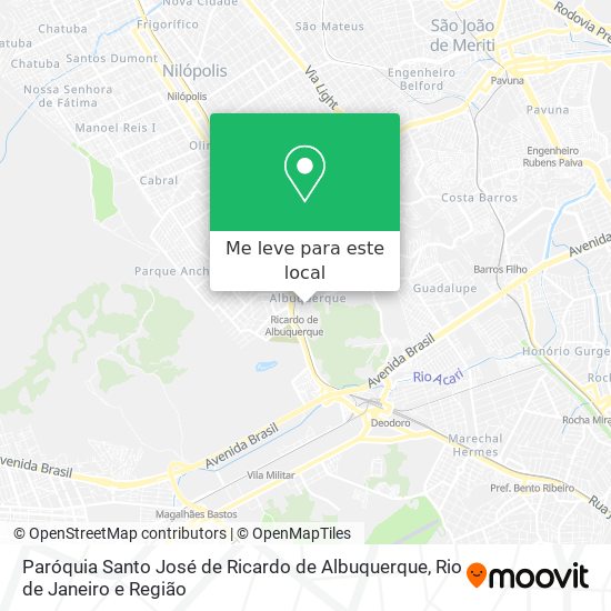 Paróquia Santo José de Ricardo de Albuquerque mapa