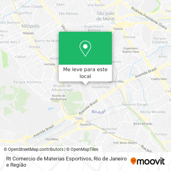 Rt Comercio de Materias Esportivos mapa