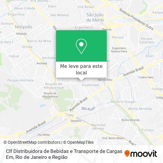 Clf Distribuidora de Bebidas e Transporte de Cargas Em mapa