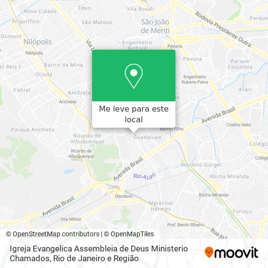 Igreja Evangelica Assembleia de Deus Ministerio Chamados mapa