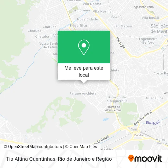 Tia Altina Quentinhas mapa