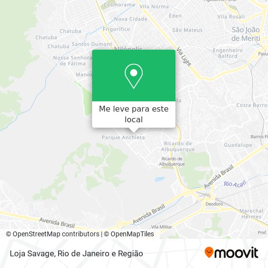 Loja Savage mapa