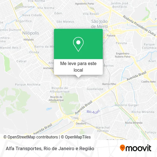 Alfa Transportes mapa