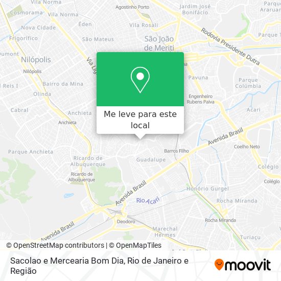 Sacolao e Mercearia Bom Dia mapa