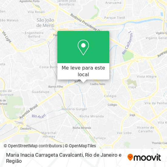 Maria Inacia Carrageta Cavalcanti mapa