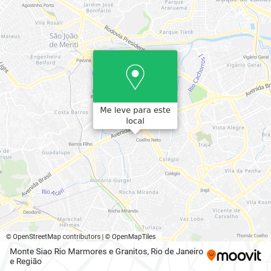 Monte Siao Rio Marmores e Granitos mapa