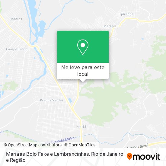 Maria'as Bolo Fake e Lembrancinhas mapa