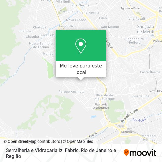 Serralheria e Vidraçaria Izi Fabric mapa