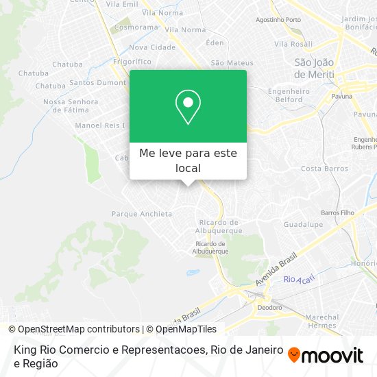 King Rio Comercio e Representacoes mapa