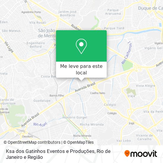 Ksa dos Gatinhos Eventos e Produções mapa