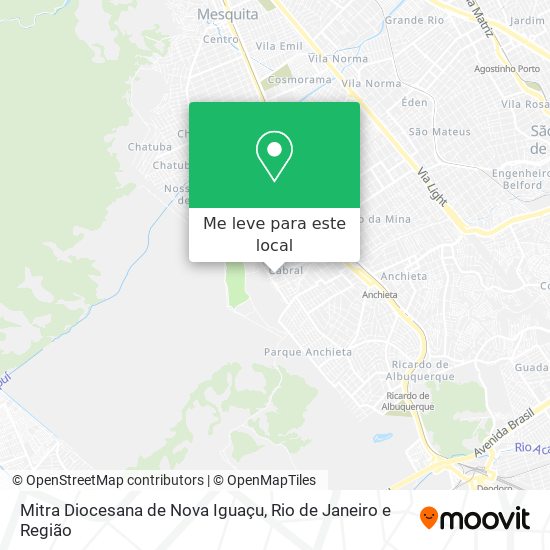 Mitra Diocesana de Nova Iguaçu mapa