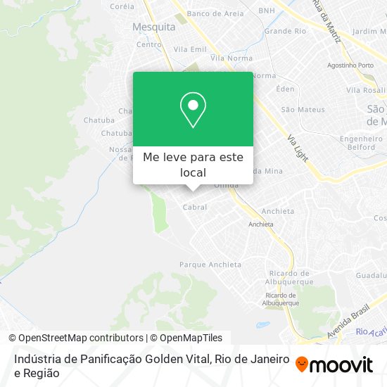 Indústria de Panificação Golden Vital mapa