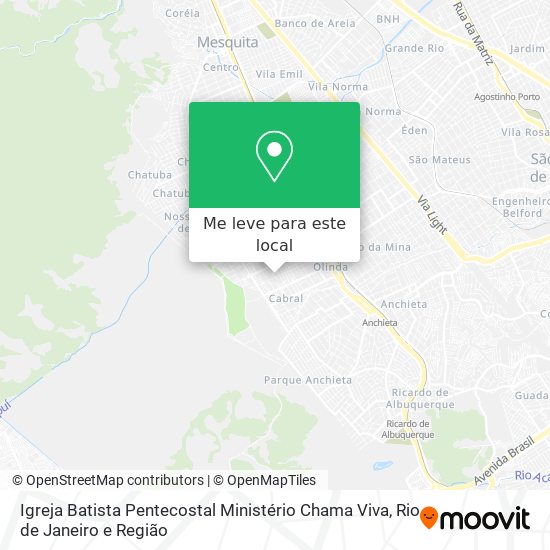 Igreja Batista Pentecostal Ministério Chama Viva mapa