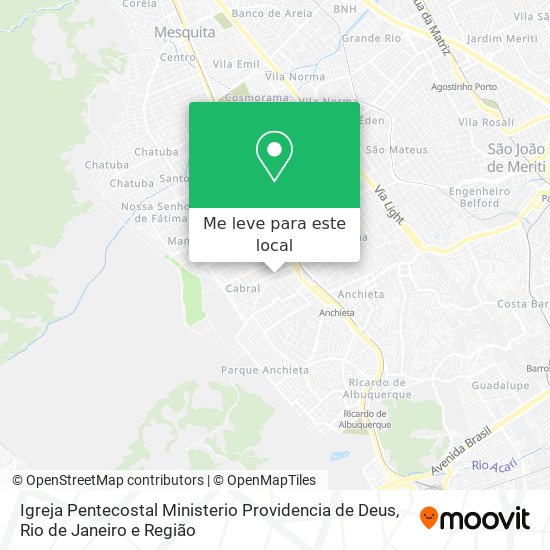 Igreja Pentecostal Ministerio Providencia de Deus mapa