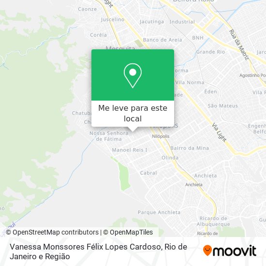 Vanessa Monssores Félix Lopes Cardoso mapa