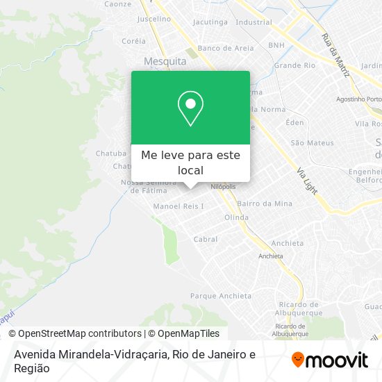Avenida Mirandela-Vidraçaria mapa