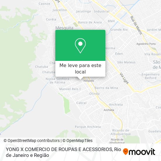 YONG X COMERCIO DE ROUPAS E ACESSORIOS mapa