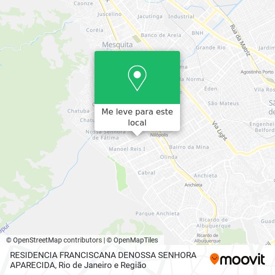 RESIDENCIA FRANCISCANA DENOSSA SENHORA APARECIDA mapa