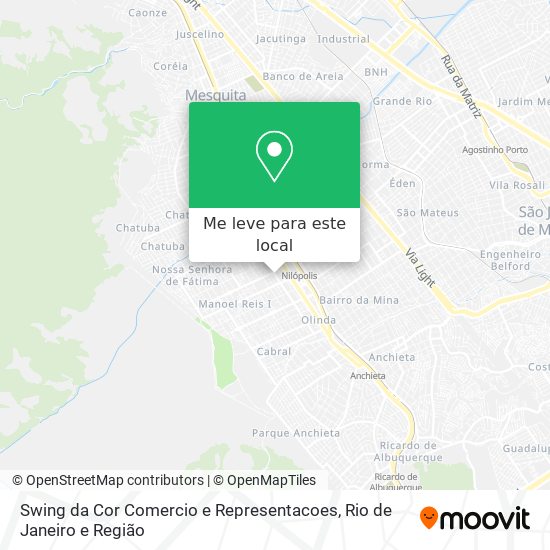 Swing da Cor Comercio e Representacoes mapa