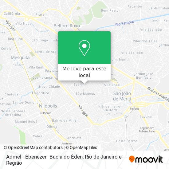 Admel - Ébenezer- Bacia do Éden mapa