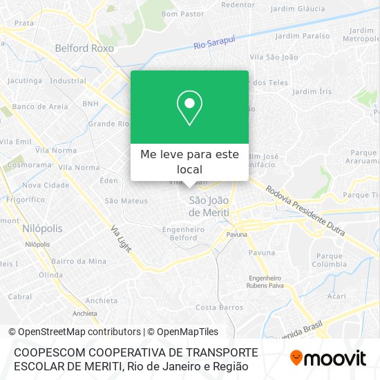 COOPESCOM COOPERATIVA DE TRANSPORTE ESCOLAR DE MERITI mapa