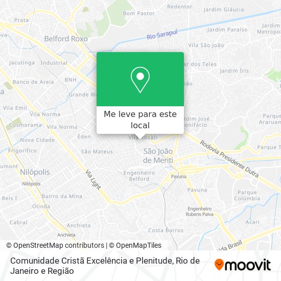 Comunidade Cristã Excelência e Plenitude mapa