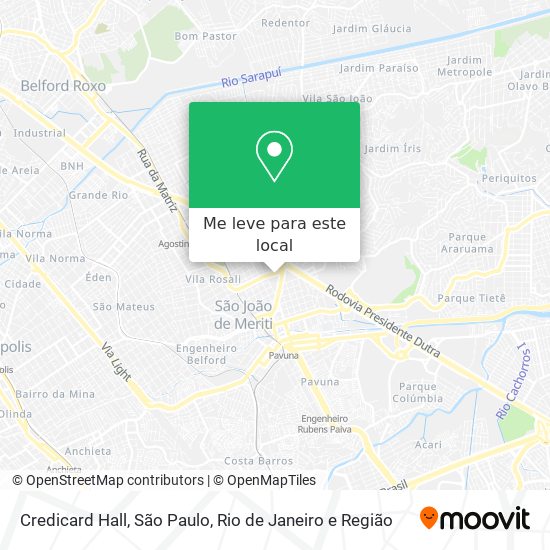 Credicard Hall, São Paulo mapa