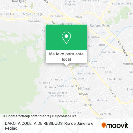 DAKOTA COLETA DE RESIDUOS mapa