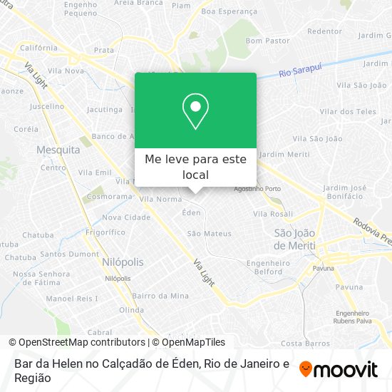 Bar da Helen no Calçadão de Éden mapa