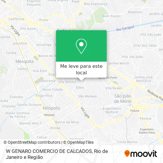 W GENARO COMERCIO DE CALCADOS mapa